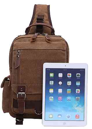 Сумка-рюкзак на одно плечо Vintage 20142 Коричневая Киев