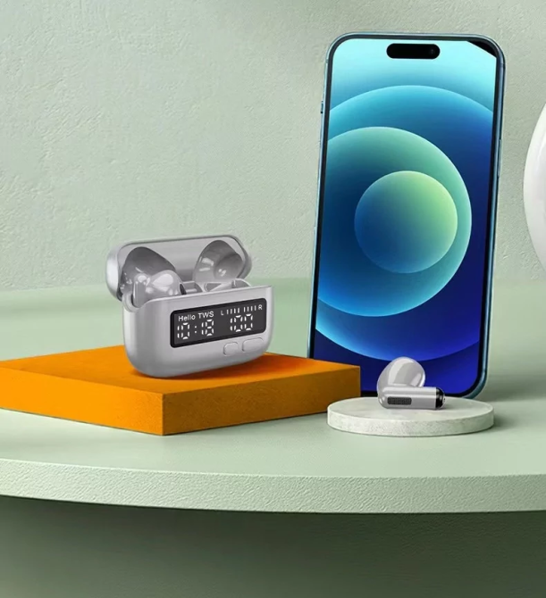 Беспроводные Bluetooth наушники BPG Retro Back Clip Portable TWS 1990 (Серый) Киев - изображение 2