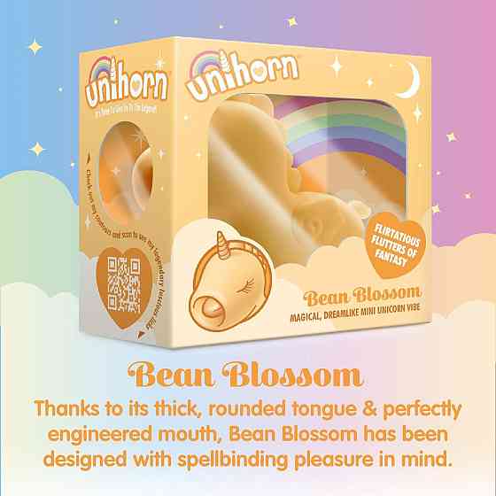 Вібратор-єдиноріжка Unihorn – Bean Blossom, пульсівний язичок Sex Aura Київ