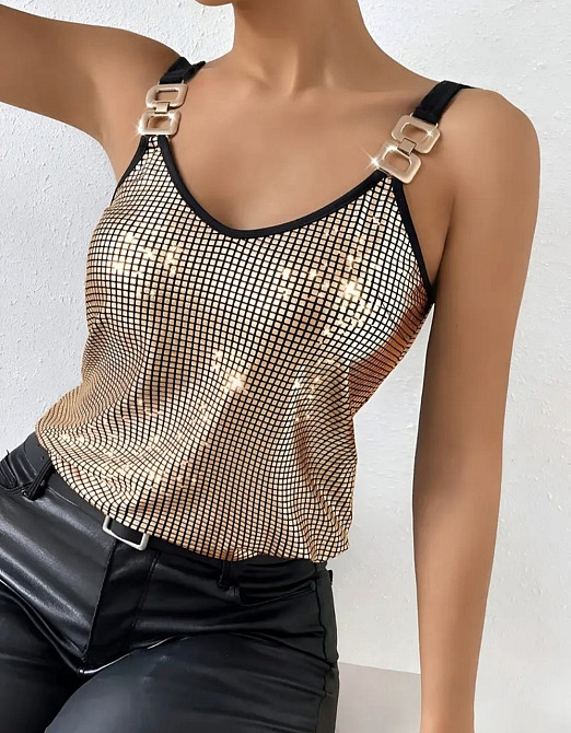 Топ жіночий золотистий Смела - изображение 1