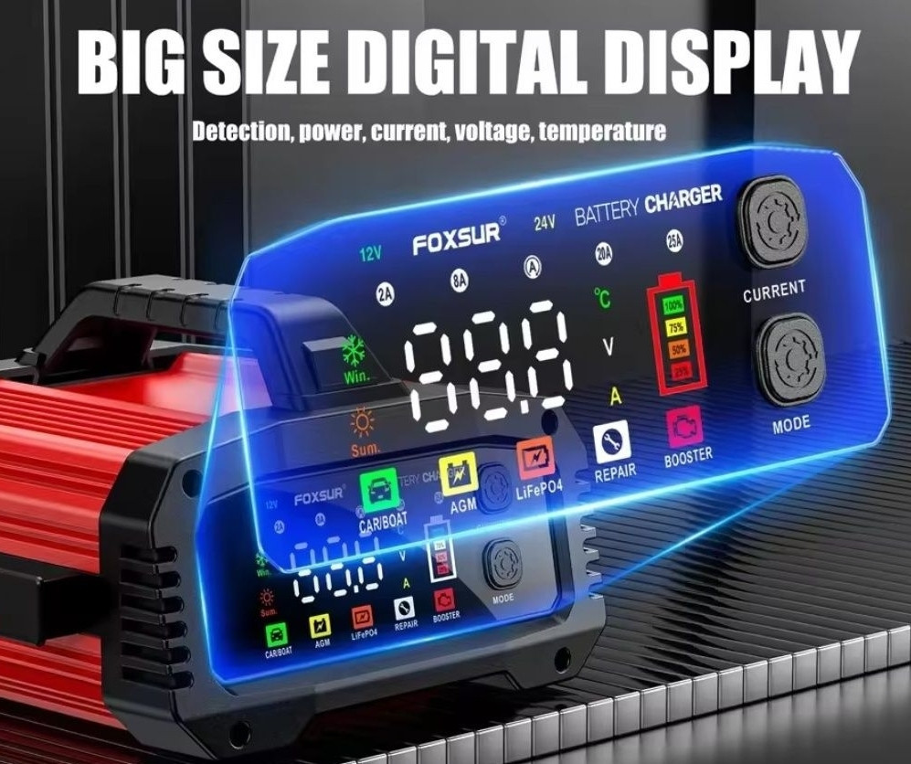 Импульсное автоматическое зарядное устройство Foxsur 2A, 8A, 20A 25А. Харьков - изображение 5