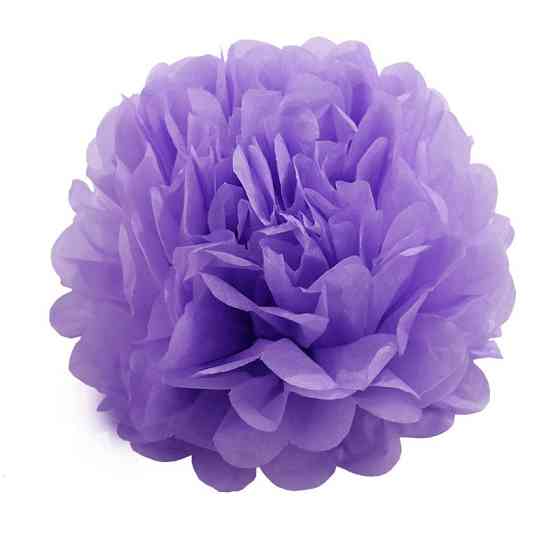 Помпон бумажный для праздника 15 см сиреневый Киев