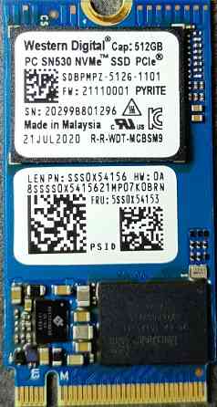 SSD Western Digital PC SN530 M2 NVMe 512GB 2242 - НОВИЙ! Харків