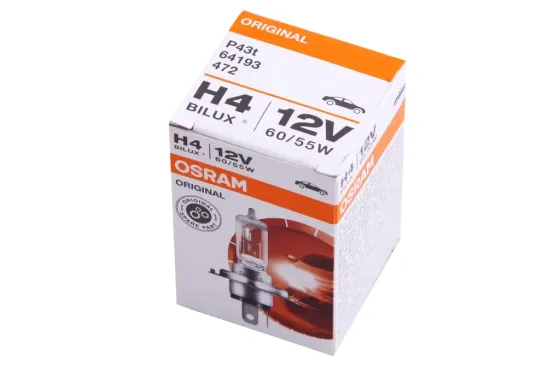 Лампа галогенная 12В  H4/P43t Osram 60/55 Винница