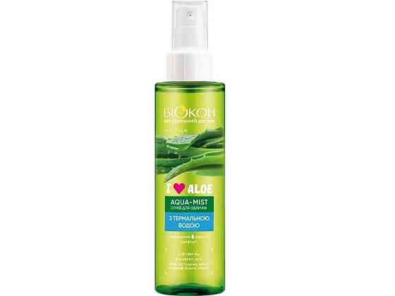 Спрей 110мл з Термальною водою I love aloe aqua-mist ТМ БІОКОН Київ