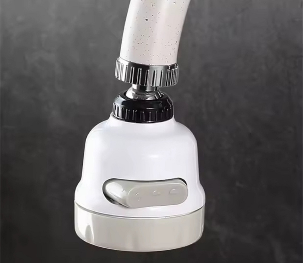 Поворотная насадка на кран распылитель для смесителя 3 режима белый Киев - изображение 3