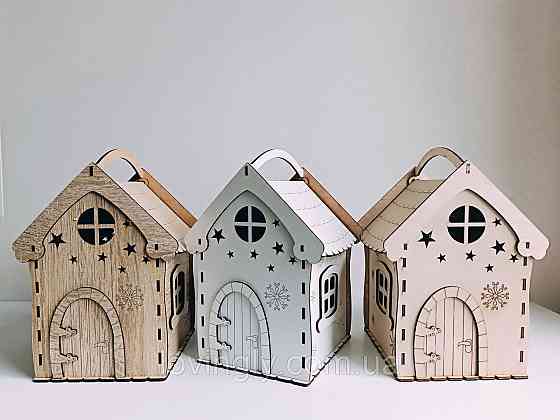 Упаковка для новорічних подарунків "Казковий будиночок" 24/17/15см Ірпінь