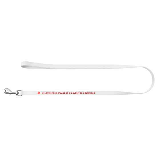 Повідець для собак шкіряний WAUDOG Design, малюнок "я люблю свою собаку", XXS-XS, Ш 12 мм, Дов Коломия