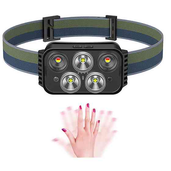 Ліхтар налобний з керуванням жестами 5x LED 1000мАч Puluz TBD0602857202 Київ