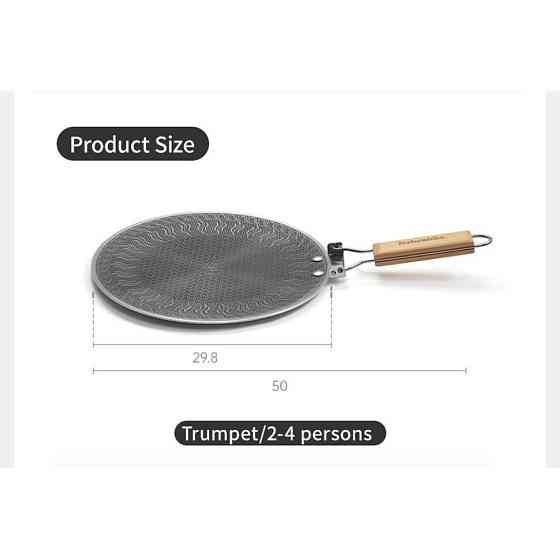 Сковорода из нержавеющей стали со складной ручкой Naturehike CNK2550CF011, 29,5 х 29,5 см Киев