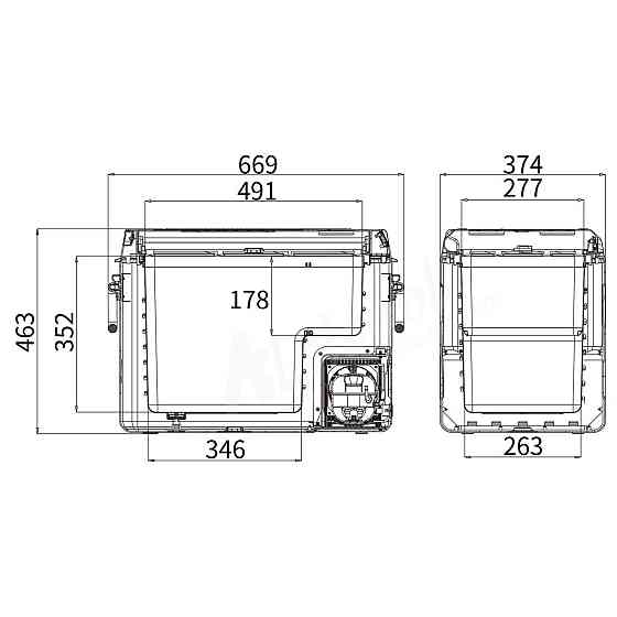 Компрессорный автохолодильник Alpicool ICF41 (40 литров). До -20℃, (12, 24, 220 вольт) Киев