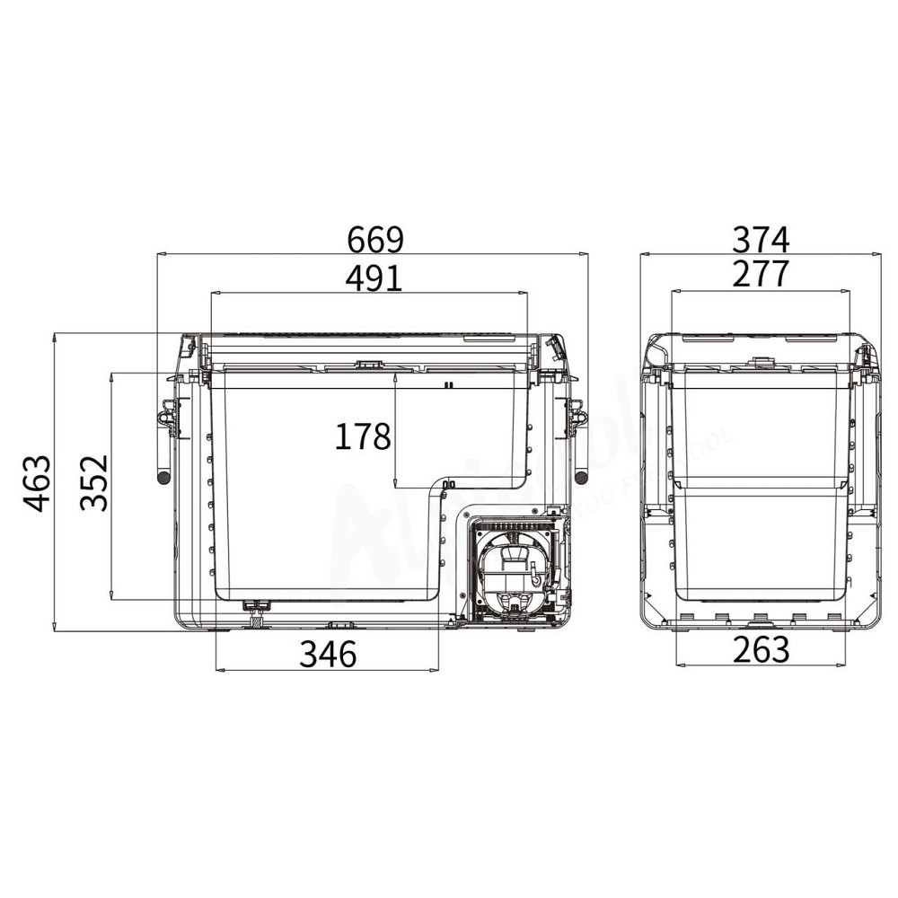 Компресорний автохолодильник Alpicool ICF41 (40 літрів). До -20℃, (12, 24, 220 вольт) Київ - фото 5