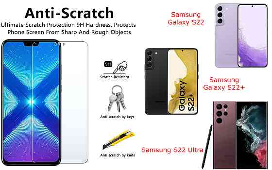 Защитное стекло NeoGlass для Samsung Galaxy S22, S22+, S22 Ultra – ультрапрозрачное и устойчивое Киев