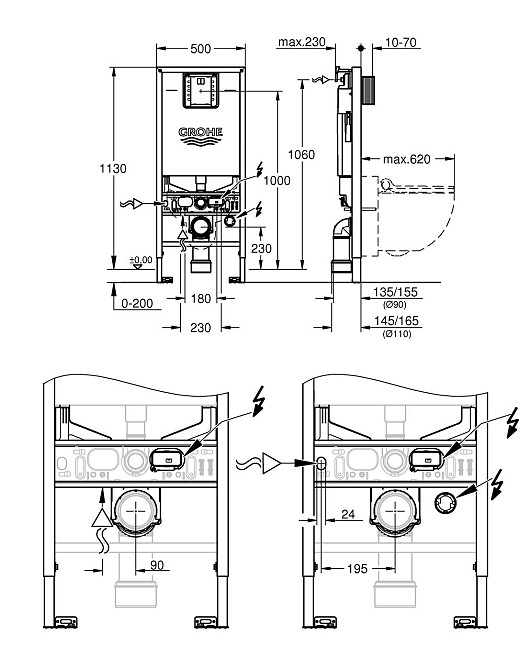 Система інсталяції для унітазу 3 в 1 Grohe Rapid SLX   ( 39598000 ) 30860 Харків - фото 2