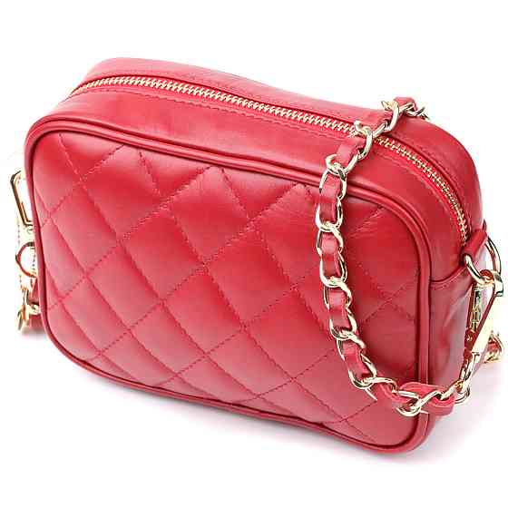 Сумка в ромбы из натуральной кожи Tony Perotti 20838_1 (CA006-01DR dk red) Красный Киев