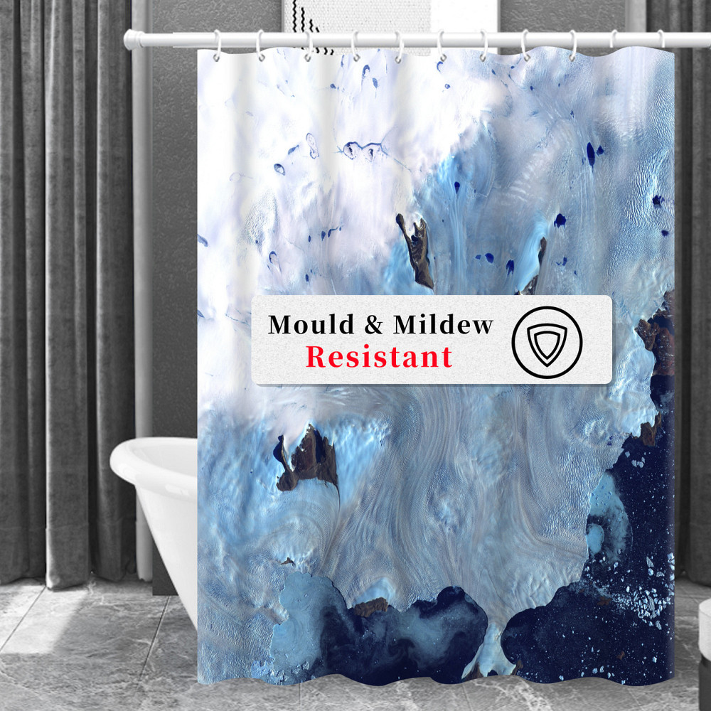 Шторка для ванны из полиэстера водонепроницаемая Bathlux 180x180 см с кольцами, занавеска для ванной комнаты Каменец-Подольский - изображение 2