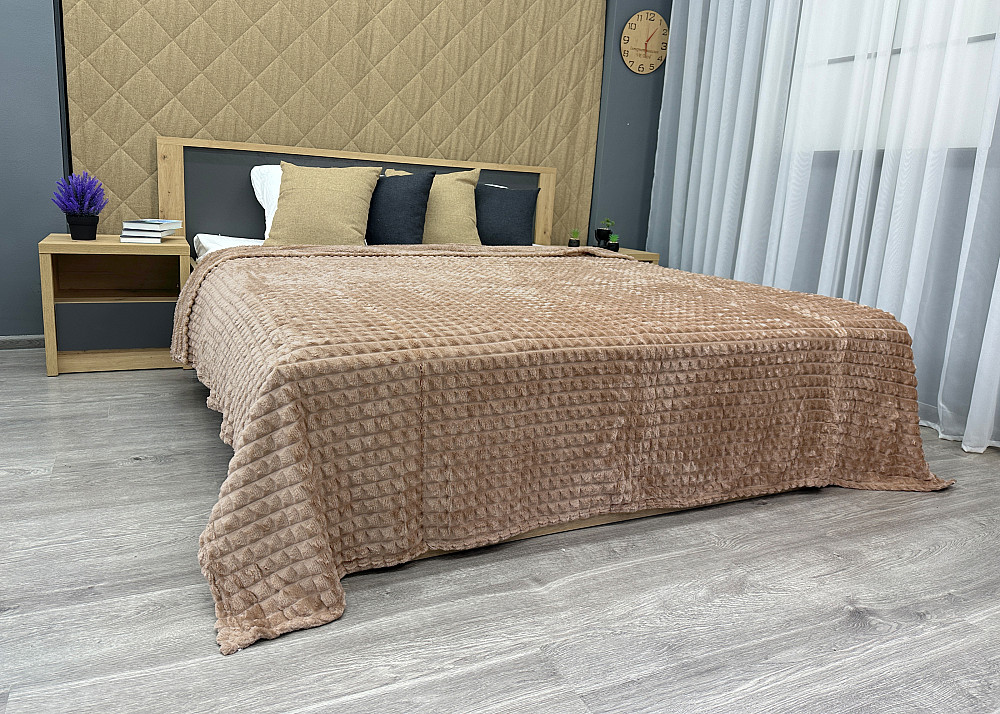 Плед-покрывало Кубик 200х220 см (+-10см) Капучино (87-236) Киев - изображение 4