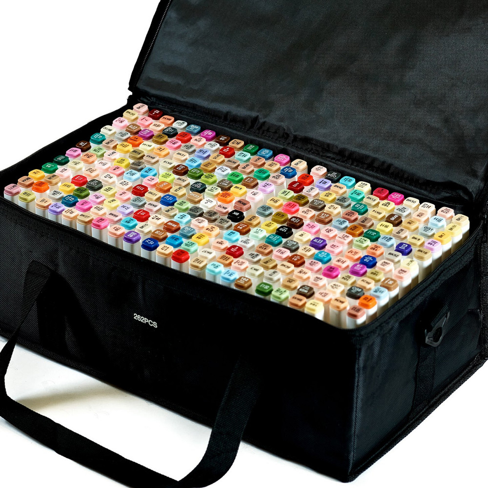 Маркеры Touch Smooth набор 262 шт для рисования спиртовые,двухсторонние+Бежевая подставка для маркеров Каменец-Подольский - изображение 2