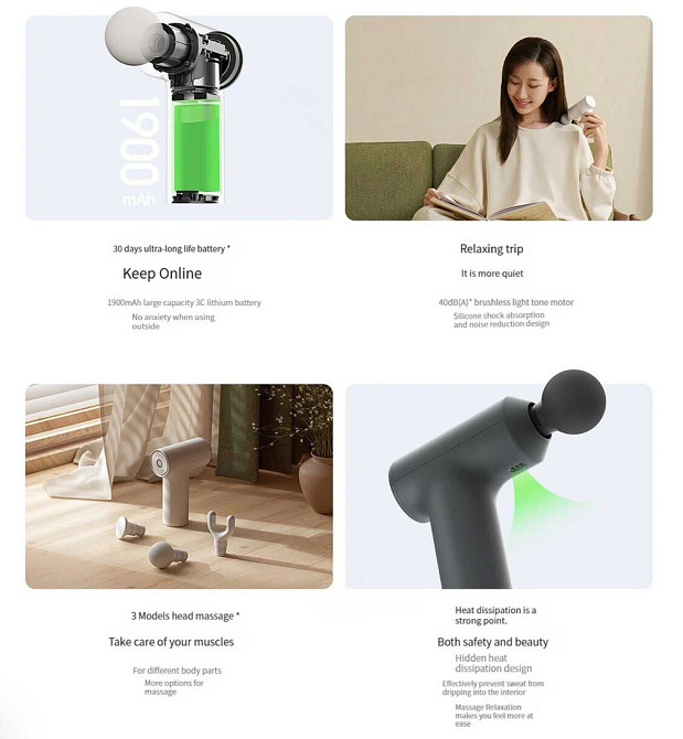 Масажний пістолет Xiaomi Mijia Mini Massage Gun 2c Київ - фото 5