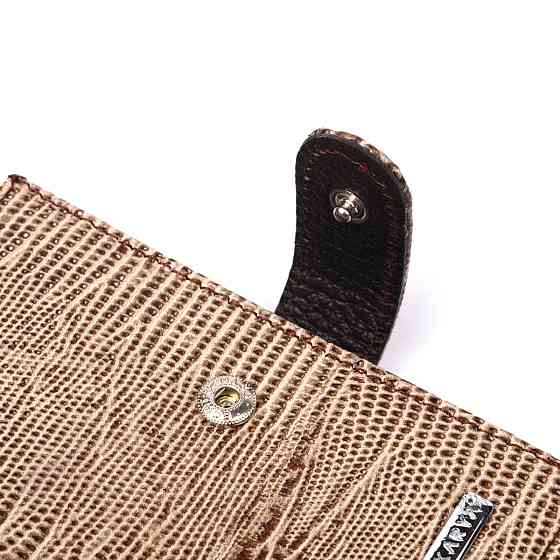 Красивый кошелек из натуральной фактурной кожи KARYA 21041 Бежевый Киев