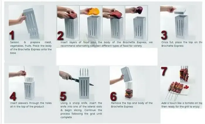 Приспособление для быстрого нанизывания шашлыка brochette express | шпажки для шашлыка Коломия - фото 7