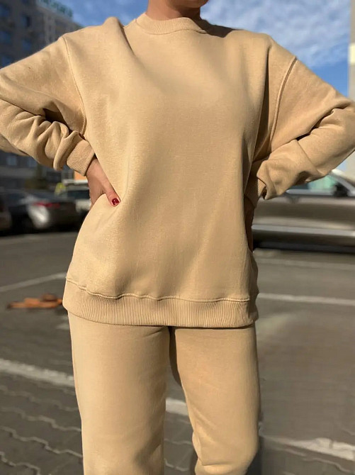 Світшот жіночий Pepper&mint 24-14 базовий простий подовжений оверсайз капучино, капучино, M Київ - фото 7