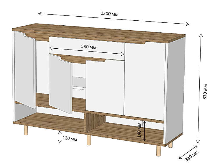 Тумба для обуви в прихожую LION Салливан Тумба-2 Нимфея Альба (белый) (LION-041142) ТОП Львов - изображение 8