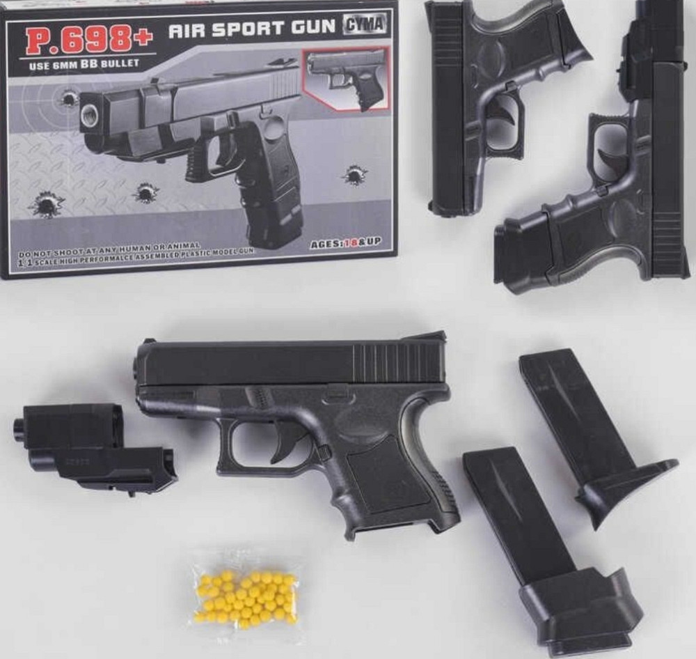 Детский пистолет Глок Glock 26 , 2 обоймы, удлинитель ствола. Харьков - изображение 6