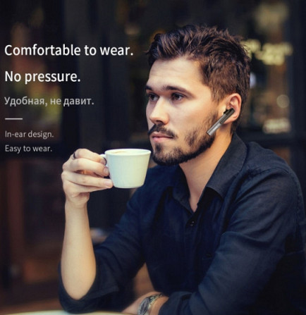 Бездротова Bluetooth-гарнітура Hoco E21 Grey Вінниця - фото 8
