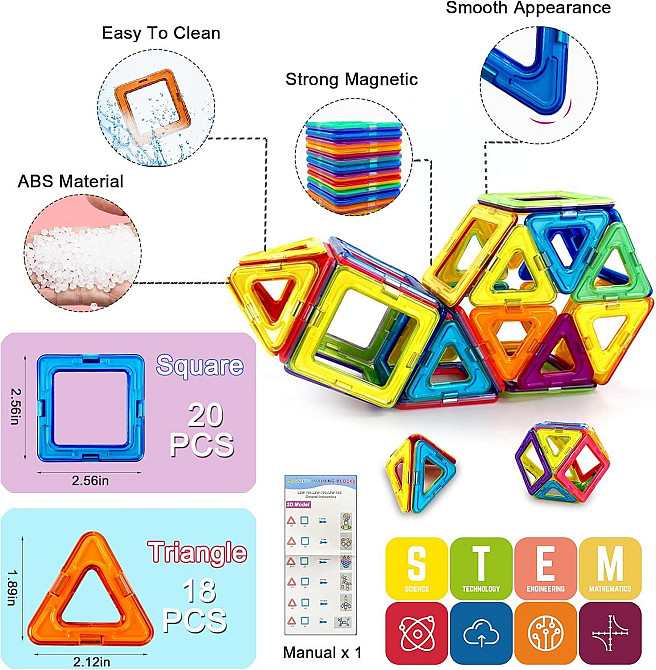 Магнітний конструктор на 38 деталей 29613 Луцьк - фото 2