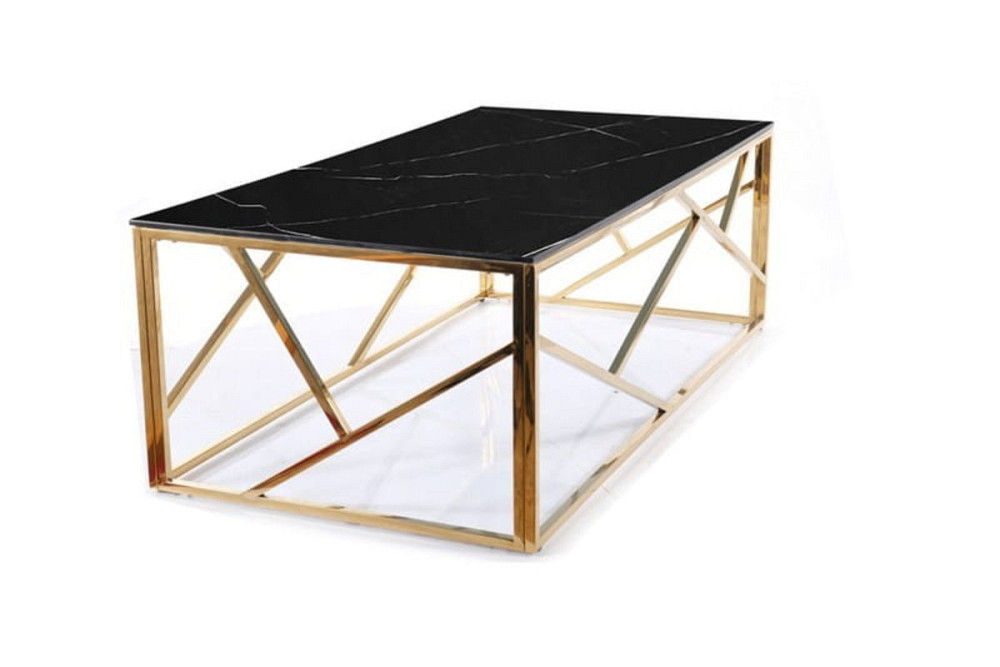 Журнальний столик ESCADA A II чорний еф.мармуру/золото 120x60 Днепр - изображение 6