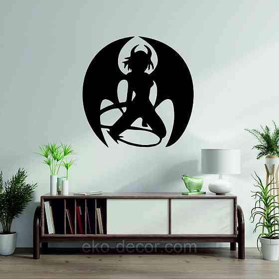 Декоративное настенное Панно «Дьяволица», Декор на стену 90*90 см, Черный Киев