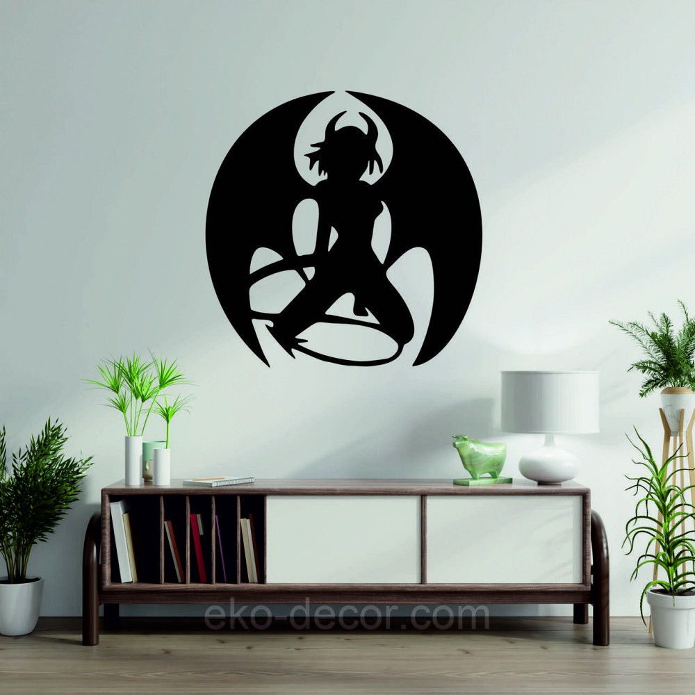 Декоративное настенное Панно «Дьяволица», Декор на стену 90*90 см, Черный Киев - изображение 3