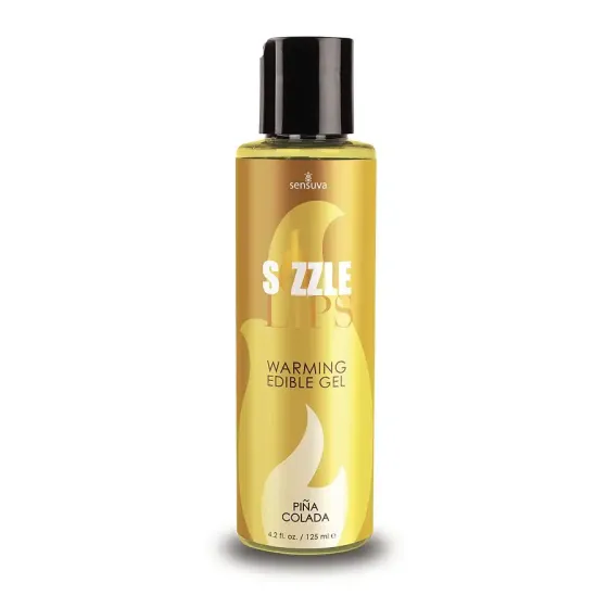 Зігрівальний масажний гель Sensuva Sizzle Lips Pina Colada (125 мл), без цукру, їстівний Львів