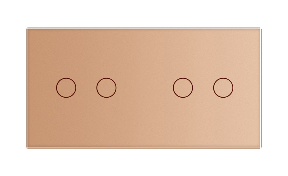 LIVOLO Розумний сенсорний прохідний/перехресний вимикач 4 сенсора (2-2) Livolo золотий скло (VL Коломия - фото 6