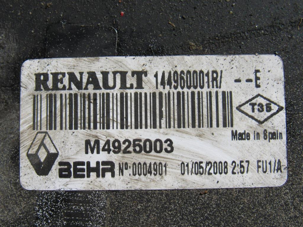 Радіатор інтеркулера Renault Laguna III 2.0 dci 2007-2010 Ковель - фото 3