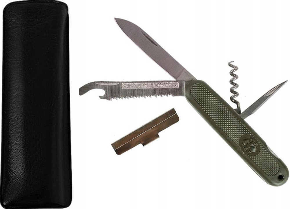 Багатофункціональний Складаний Ніж - Мультитул 7в1 з чохлом Mil-Tec "Бундесвер" (15337000) Нержавіюча сталь Нововолинськ - фото 1