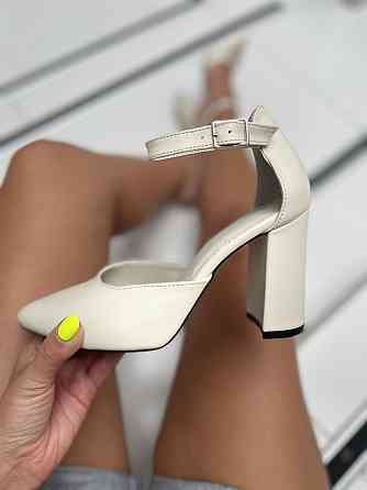 Wright Босоніжки жіночі бежеві WRIGHT 9535 шкіряні / Босоніжки на підборах із закритим носком 3 Коломыя