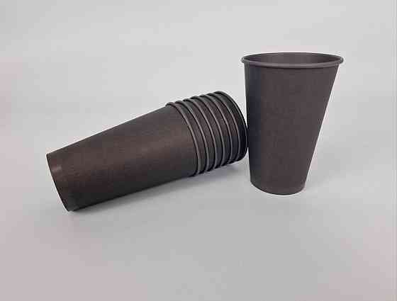 Стакан паперовий 500 мл (16oz) "Чорний" Маестро (35 шт.) Харків