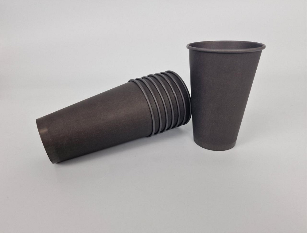 Стакан паперовий 500 мл (16oz) "Чорний" Маестро (35 шт.) Харків - фото 1