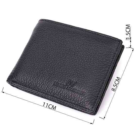 Качественный зажим из натуральной кожи ST Leather 22472 Черный Киев