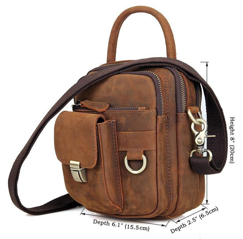 Сумка чоловіча в вінтажному стилі Коричнева (Vintage) Київ - фото 8