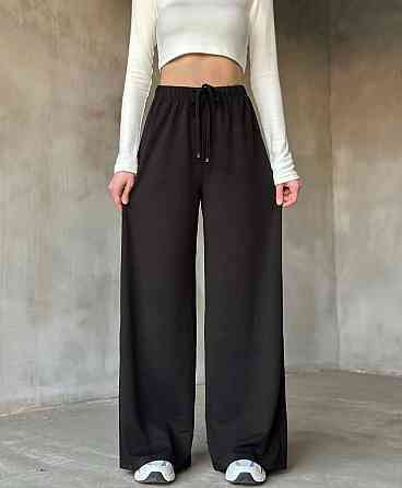 Жіночі базові штани-палаццо з якісної двонитки Одеса