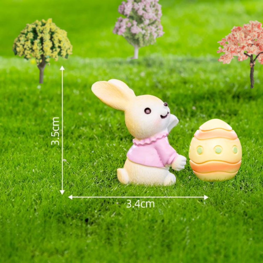 Кролик з писанкою мініатюрны фігурки для флораріуму та великодніх композицій. Одеса - фото 17