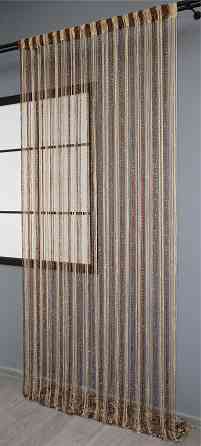 Штори-нитки "Кісея" з люрексом Коричневий з темно-бежевим 300х300см 1 шт (61-049) Київ