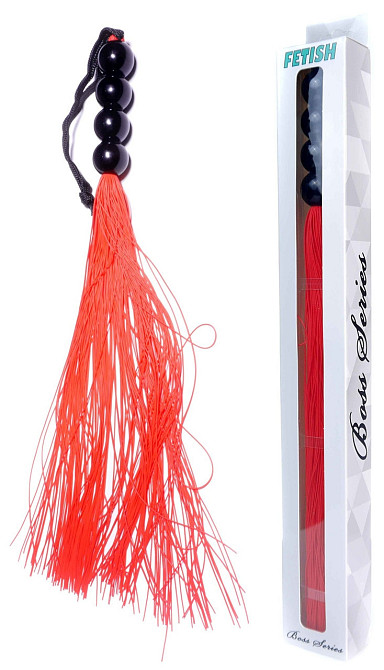 Силиконовый флогер ( длина 37 см ) Fetish Boss Series - Silicone Whip Red 14