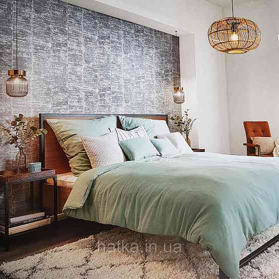 Шпалери вінілові на флізелін Rasch Linares 0.53х10 смуги ефект потертості сині сірі сріблясті 617634 Київ