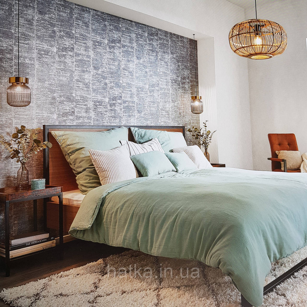 Шпалери вінілові на флізелін Rasch Linares 0.53х10 смуги ефект потертості сині сірі сріблясті 617634 Київ - фото 1