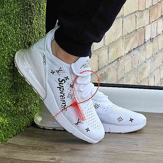 Кроссовки Nike 270 Мужские Белые Найк с Амортизацией Тканевые (размеры: 40,41,42,43,44,45) - 011 Днепр