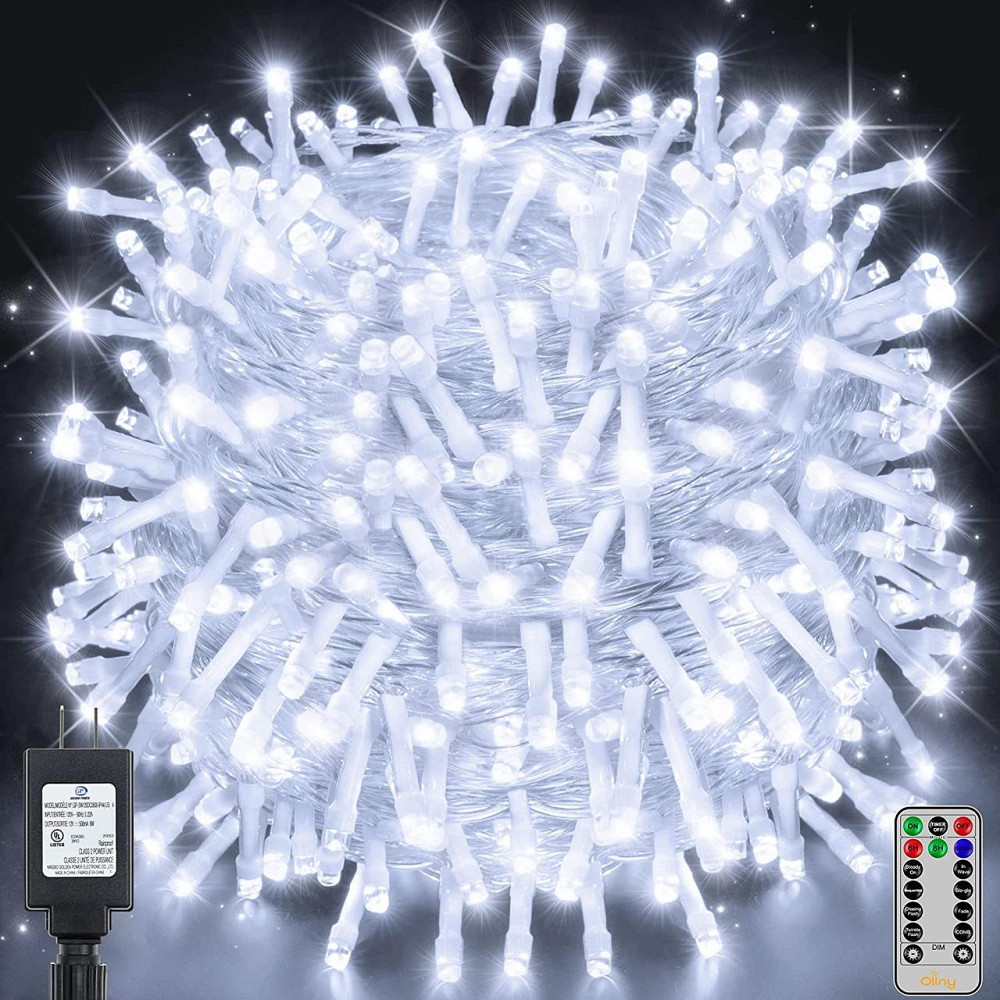 Вулична Різдвяна гірлянда Нитка Різдвяні вогні Ollny 100 м 1000 LED 8 режимів роботи новорічна гірлянда Київ - фото 2